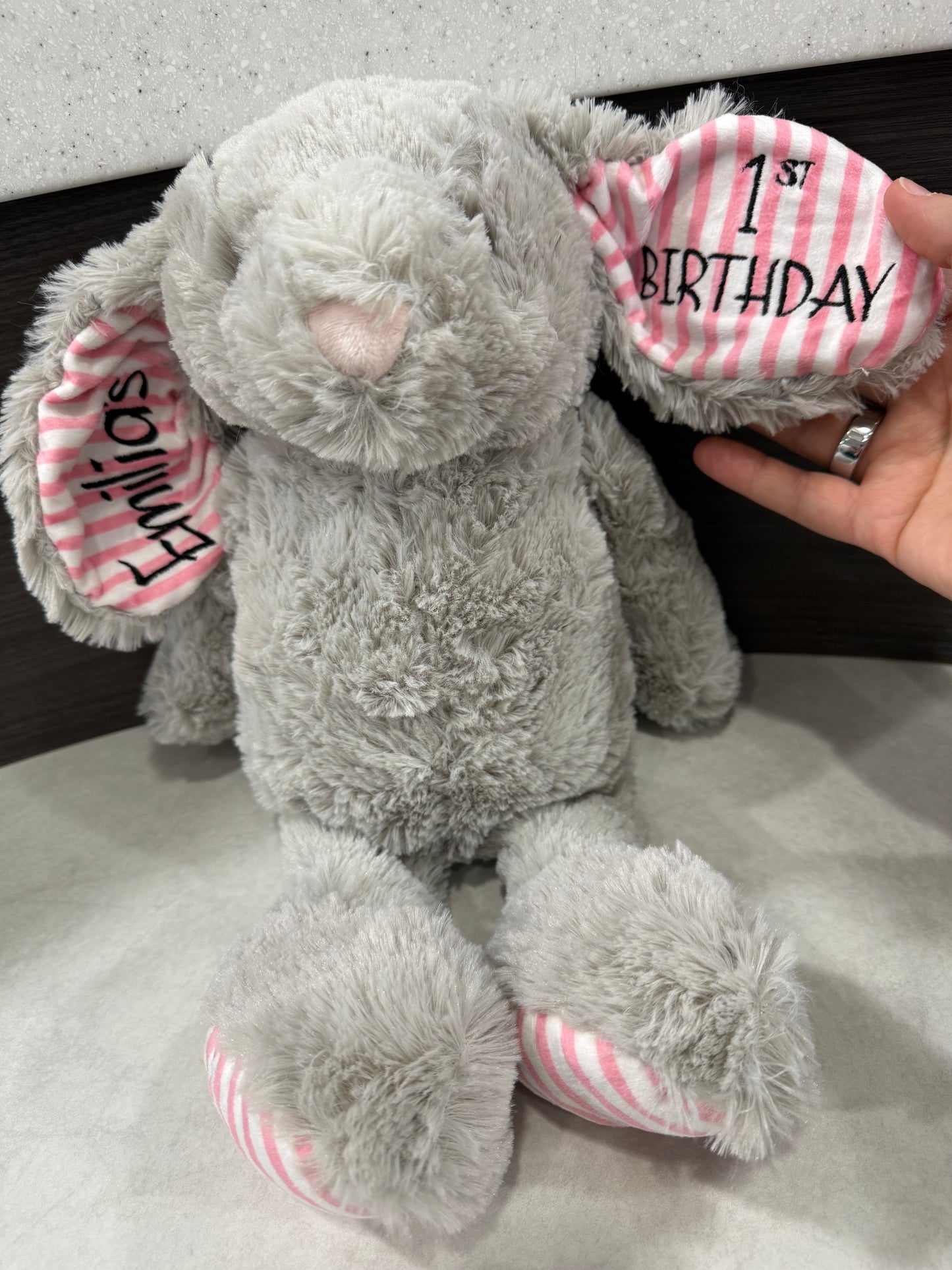 Embroidered Baby Stat Bunny Ears