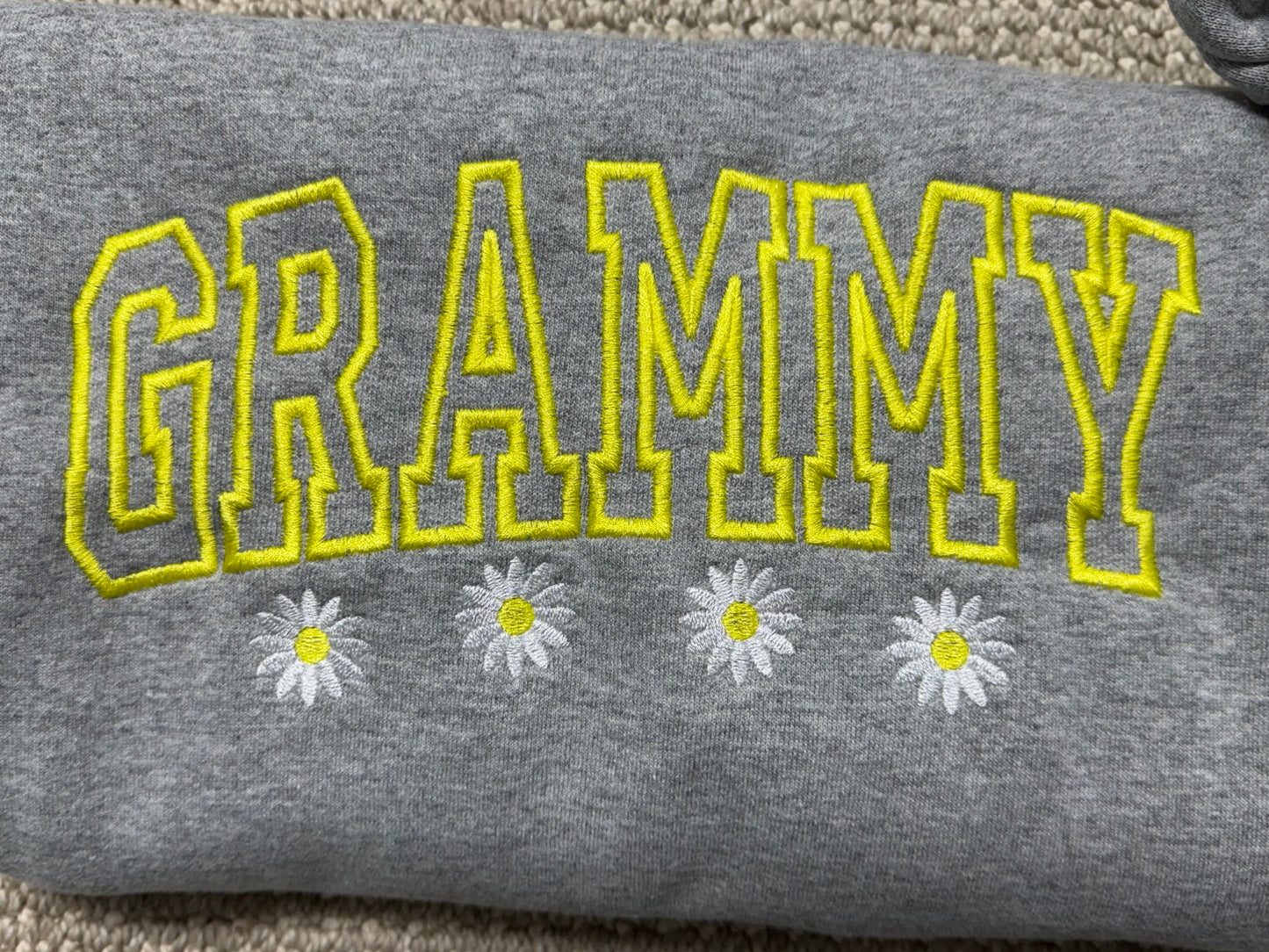 Customized Daisy Embroidered Crewneck