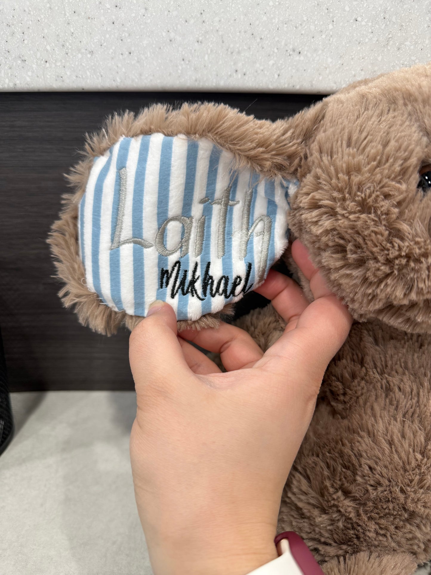 Embroidered Baby Stat Bunny Ears