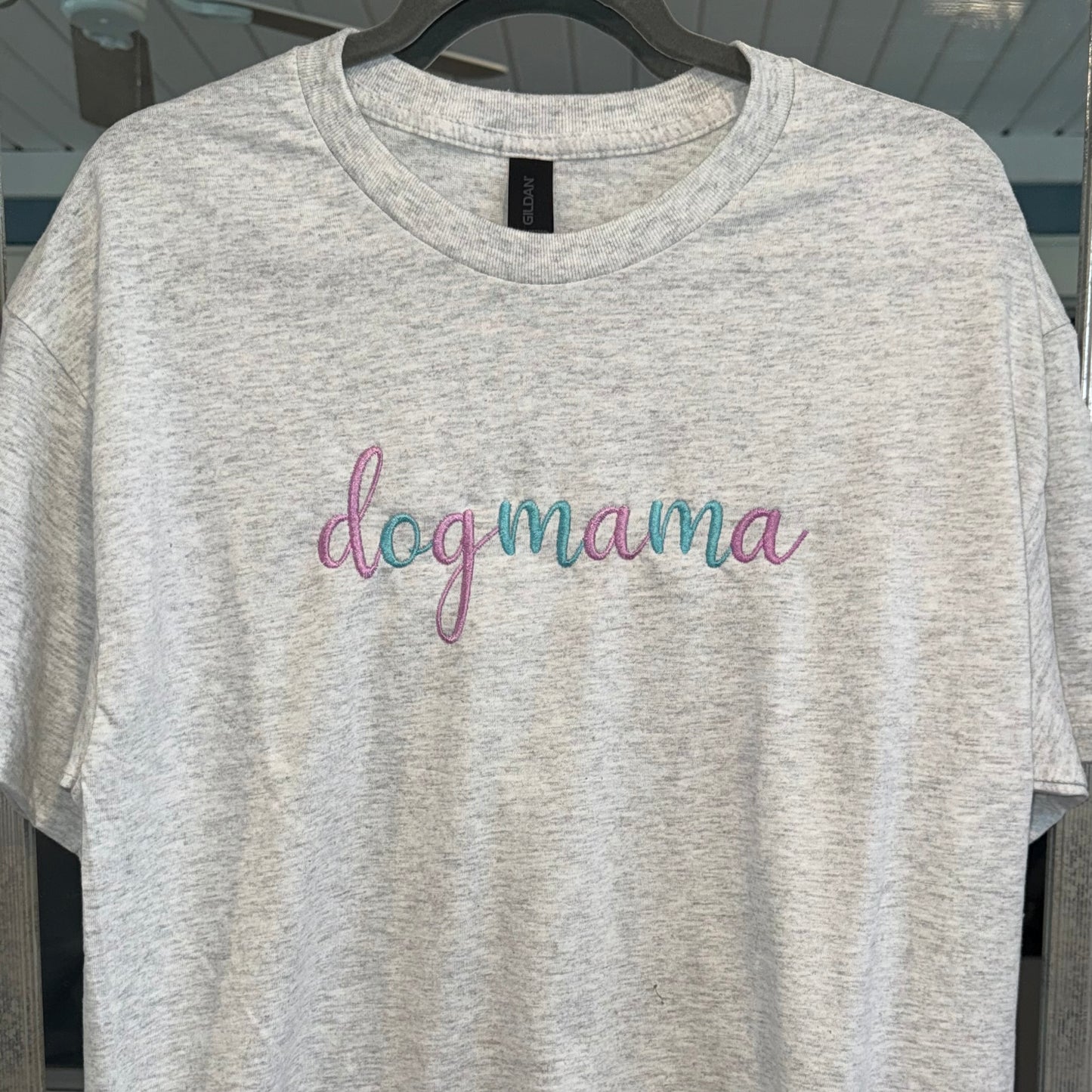 Dog Mama Embroidered T-Shirt