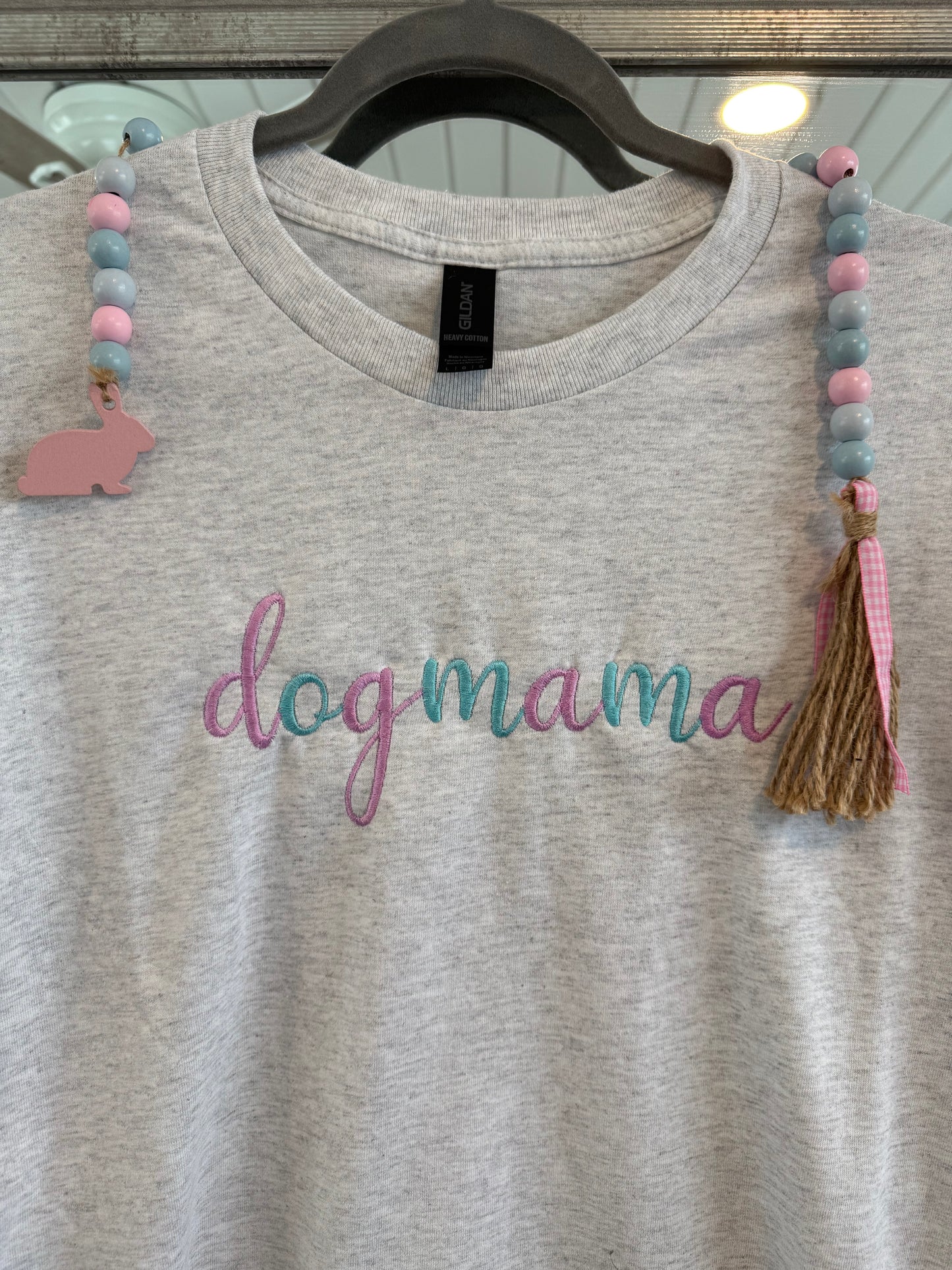 Dog Mama Embroidered T-Shirt